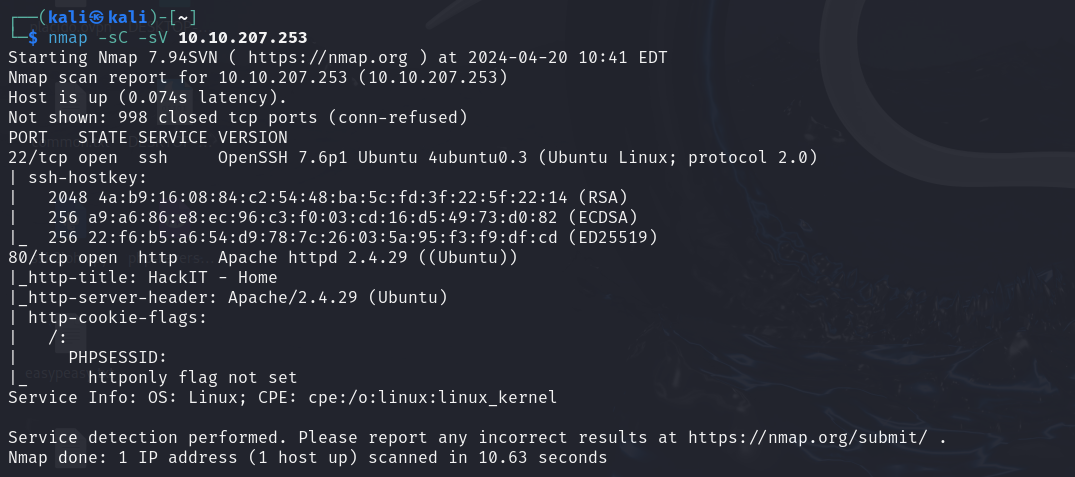 Nmap Scan Result