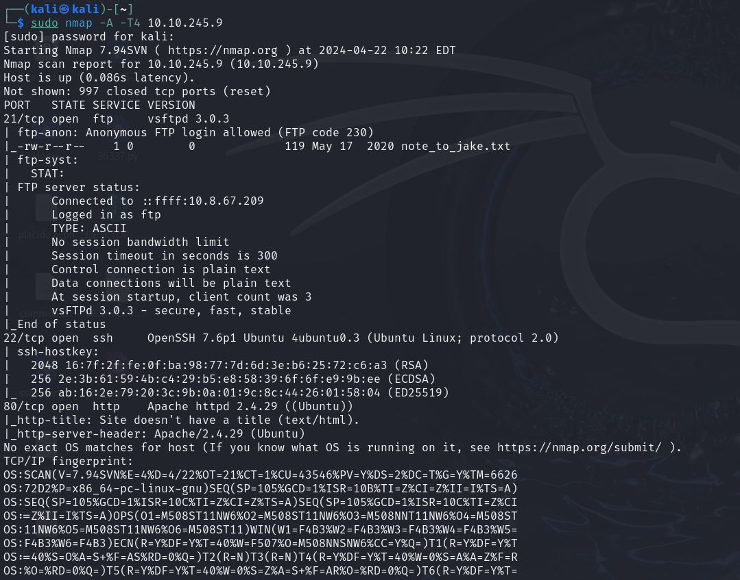 Nmap Scan Result