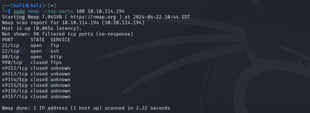 Nmap Scan Result 2