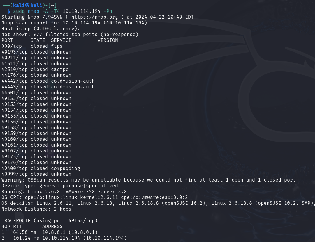 Nmap Scan Result 1