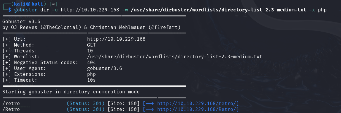 Gobuster Result