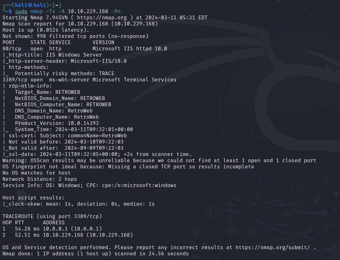 Nmap Scan