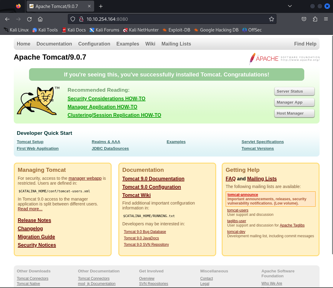 Apache (8080) and SMB (445)